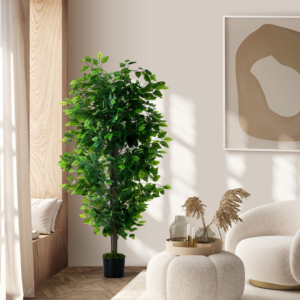 Livsip 2x Ficus Tree 150cm Potted Faux Plants