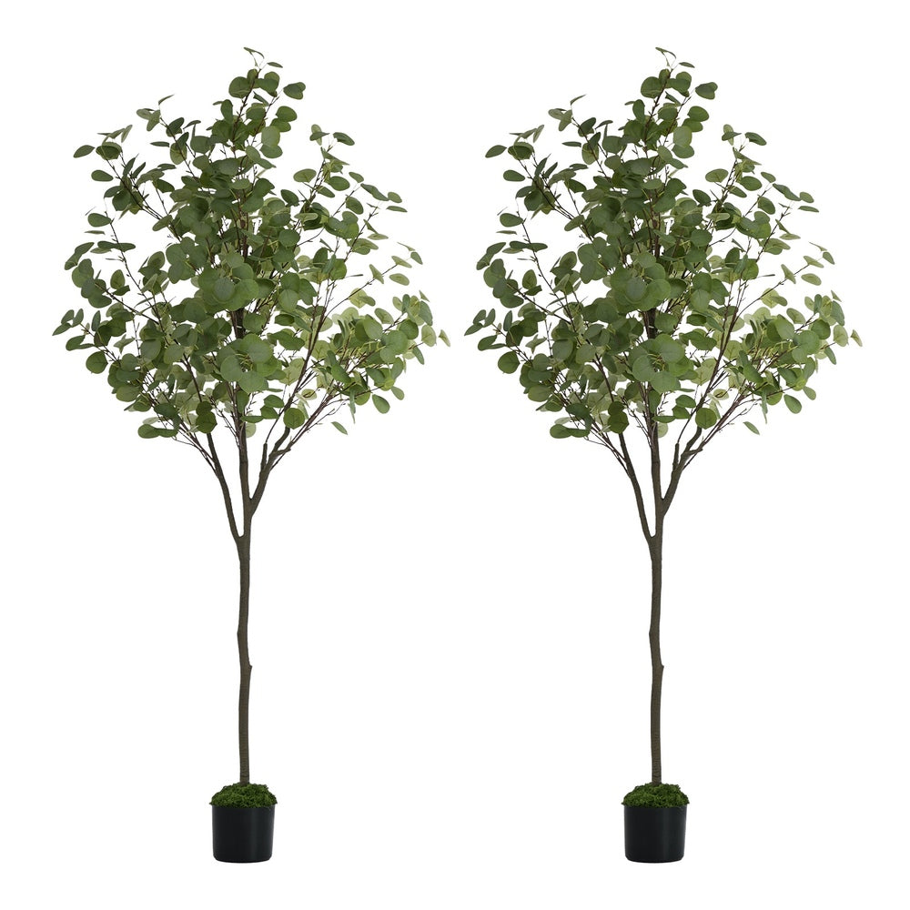 Livsip 2x Eucalyptus Tree 150cm Potted Faux Plants