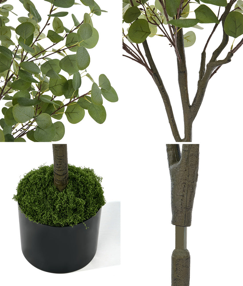 Livsip 2x Eucalyptus Tree 180cm Potted Faux Plants