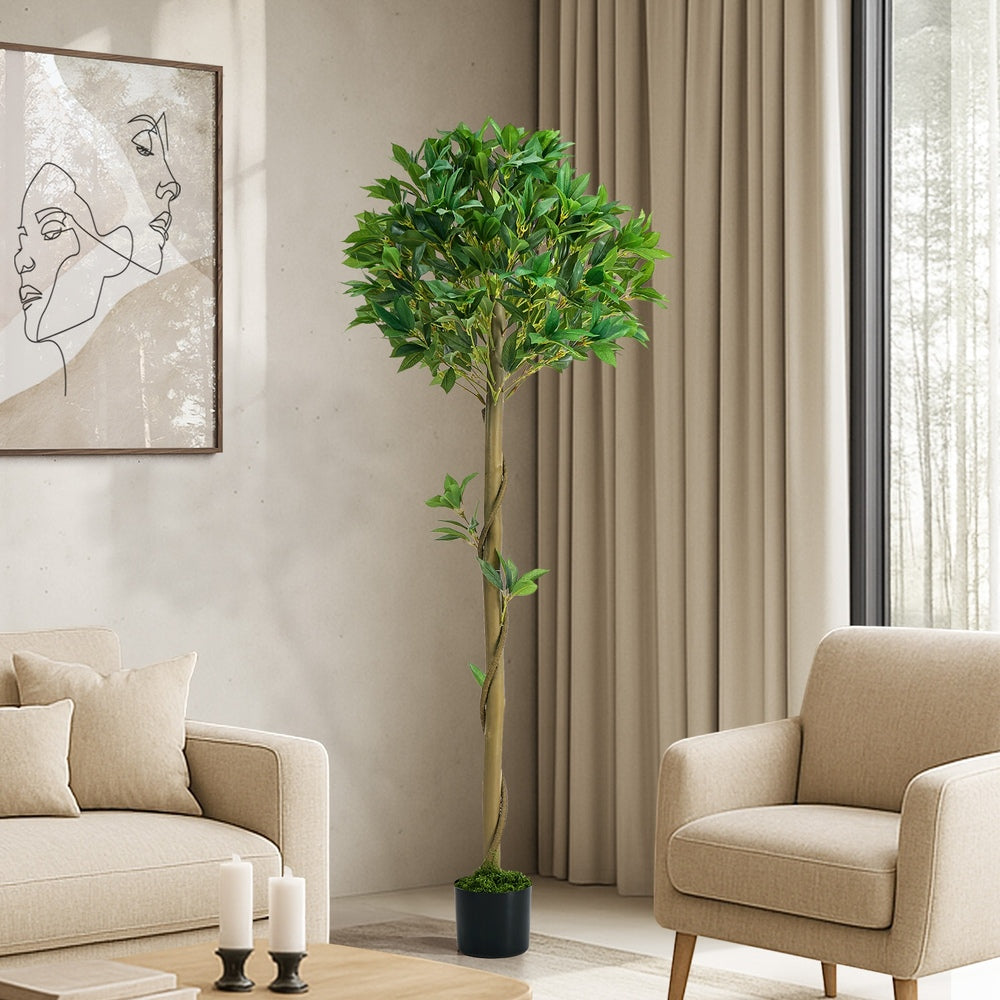 150cm Artificial Bay Tree Laurel Ball Topiary Faux Plant
