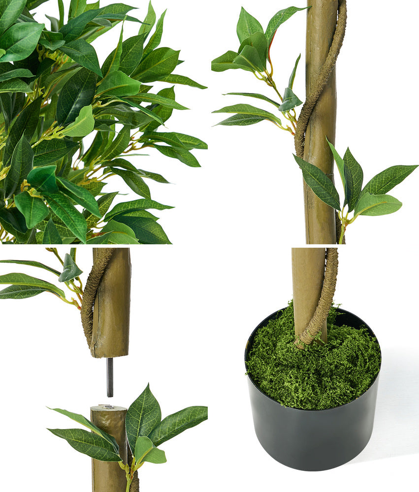 2 Pack Artificial Bay Tree Ball Topiary Faux Plant 150cm