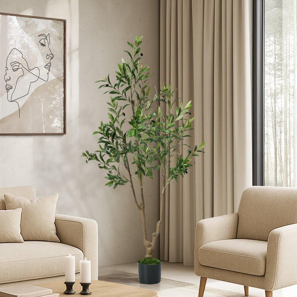 150cm Olive Tree Faux Plant Artificial Realistic Cement Pot Indoor