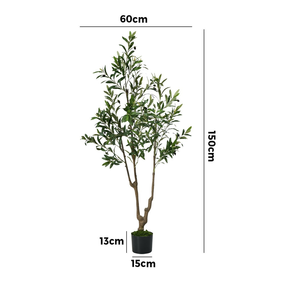 150cm Olive Tree Faux Plant Artificial Realistic Cement Pot Indoor