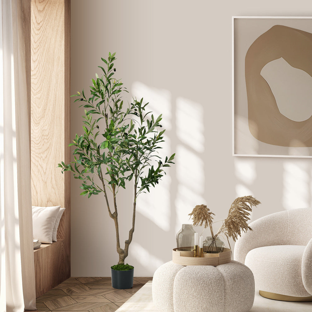 150cm Olive Tree Faux Plant Artificial Realistic Cement Pot Indoor