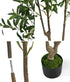 2-Pack Olive Tree 150cm Faux Plant, PE Plastic, Cement Pot Base