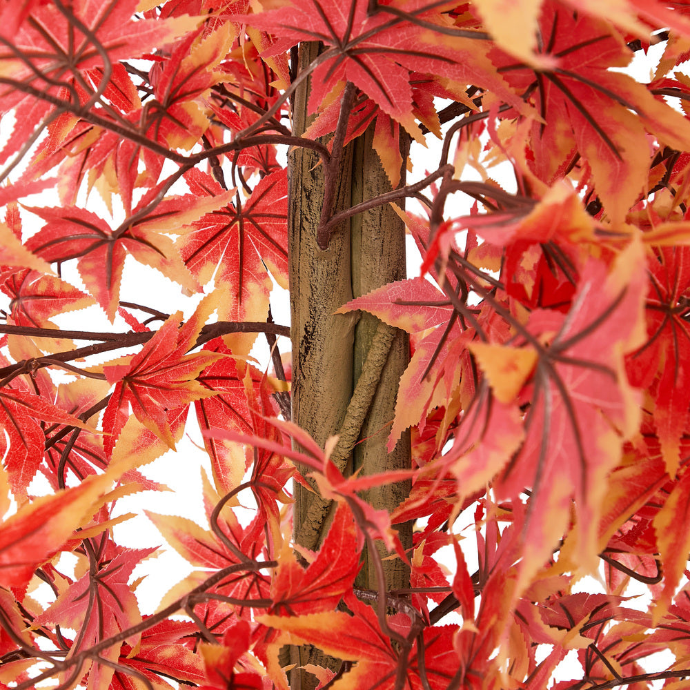 180cm Red Maple Tree Faux Plant, Fade-Resistant, No Care Needed