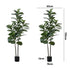 Livsip 2x Artificial Fiddle Leaf Fig Tree Lifelike Faux Plants 150cm