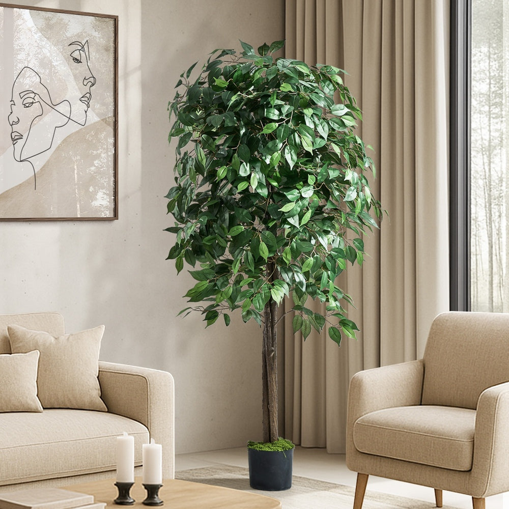 150cm Artificial Ficus Tree Lifelike Faux Potted Plants