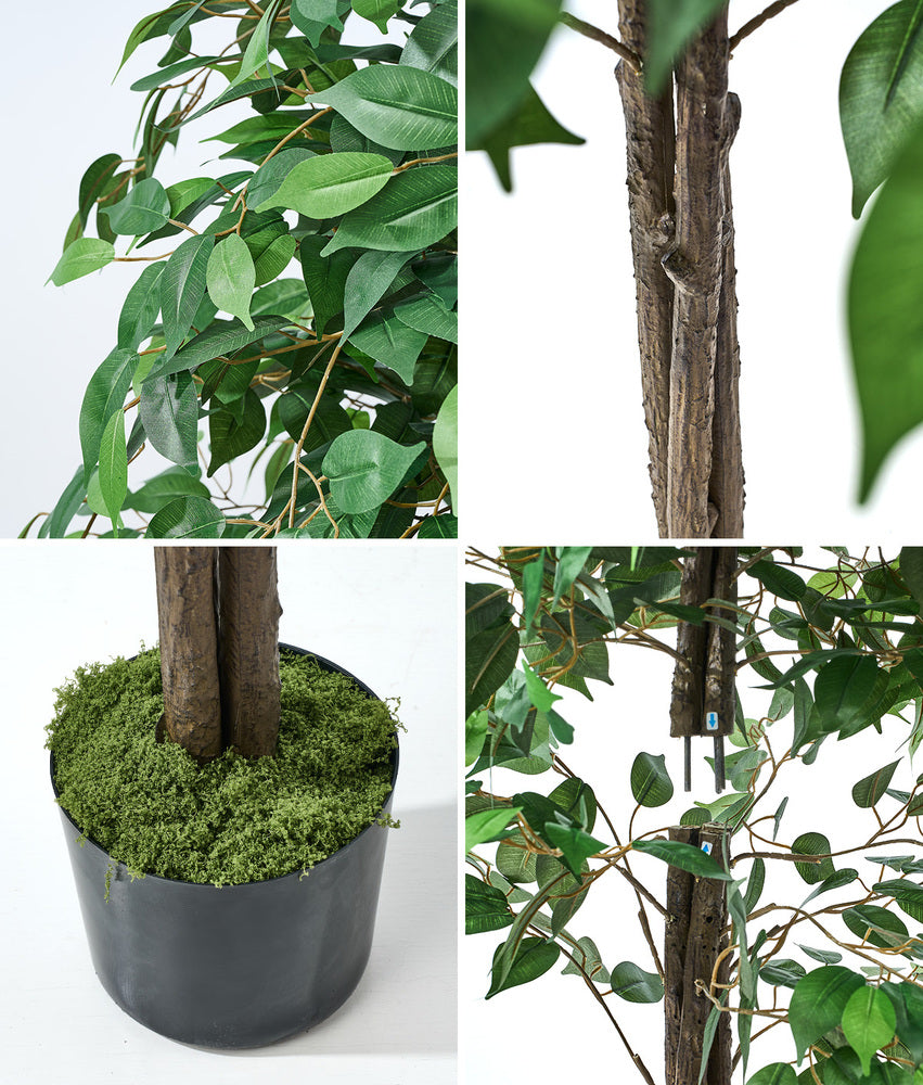 150cm Artificial Ficus Tree Lifelike Faux Potted Plants