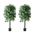 2 Pack 150cm Artificial Ficus Tree Faux Potted Plants