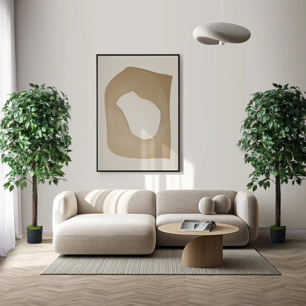 2 Pack 150cm Artificial Ficus Tree Faux Potted Plants