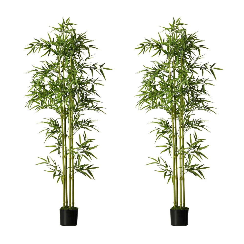 Livsip 2x Bamboo Tree 150cm Potted Faux Plants