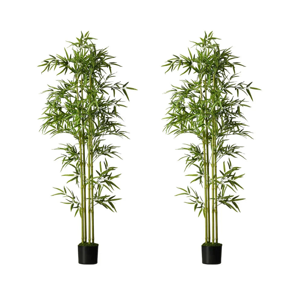 2PC 180cm Artificial Bamboo Faux Potted Plant Home Garden Décor