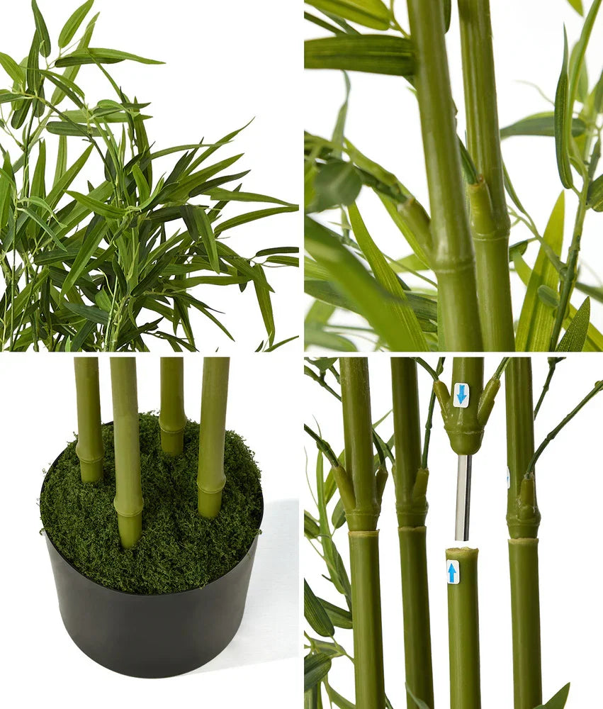 2PC 180cm Artificial Bamboo Faux Potted Plant Home Garden Décor