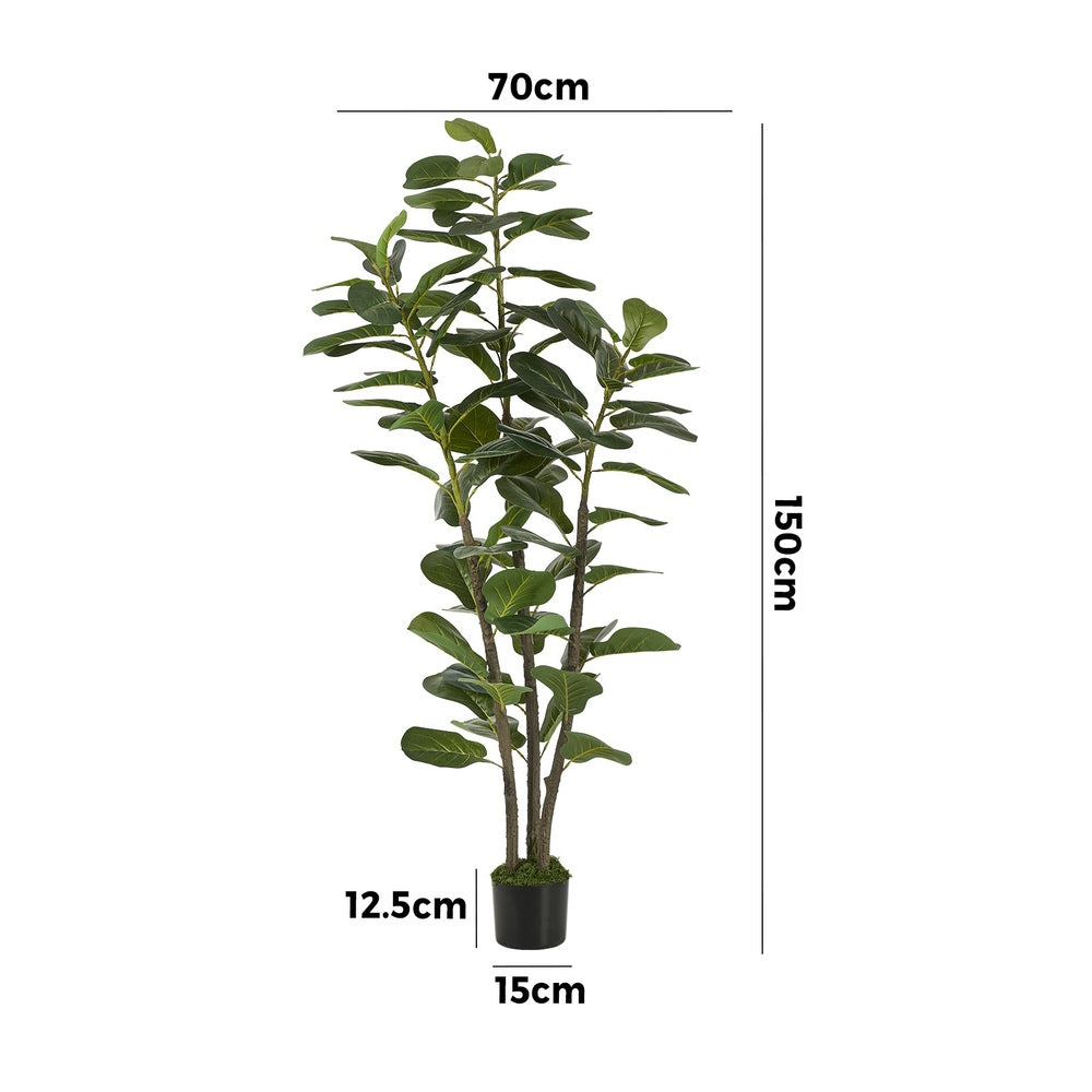 150cm Artificial Fiddle Leaf Fig Tree Lifelike Potted Plant