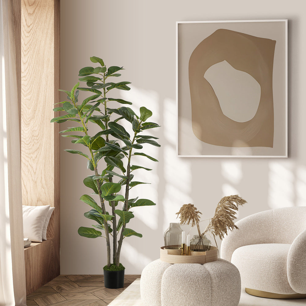 150cm Artificial Fiddle Leaf Fig Tree Lifelike Potted Plant