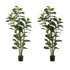 2PC 150cm Artificial Fiddle Leaf Fig Tree Lifelike Potted Plant
