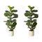 2 Pack 90cm Fiddle Leaf Fig Tree Faux Plant Home Decor