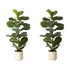 2 Pack 90cm Fiddle Leaf Fig Tree Faux Plant Home Decor