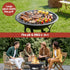Fire Pit with Mesh Lid and Fire Picker BBQ Grill Wood Burning Outdoor Camping