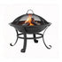 Fire Pit with Mesh Lid and Fire Picker BBQ Grill Wood Burning Outdoor Camping
