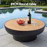 Fire Pit Table with Lid Deep Fire Bowl Wood Burning BBQ Grill for Backyard Camping Patio Picnic