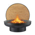 Fire Pit Table with Lid Deep Fire Bowl Wood Burning BBQ Grill for Backyard Camping Patio Picnic