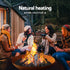 80cm Iron Fire Pit Bowl Outdoor Patio Fireplace Wood Burning Rust Finish