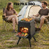 Fire Pit BBQ Portable Outdoor Fireplace Metal Camping Stove for Boiling Water, BBQ, Picnics