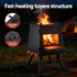 Fire Pit BBQ Portable Outdoor Fireplace Metal Camping Stove for Boiling Water, BBQ, Picnics