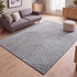 Oikiture Geometric Arch Jacquard Rug Floor Carpet 200X290cm Grey
