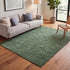 Oikiture Leaf Jacquard Rug Soft Décor Carpet 160X230cm Green