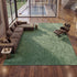 Oikiture Leaf Jacquard Rug Soft Décor Carpet 240X340cm Green