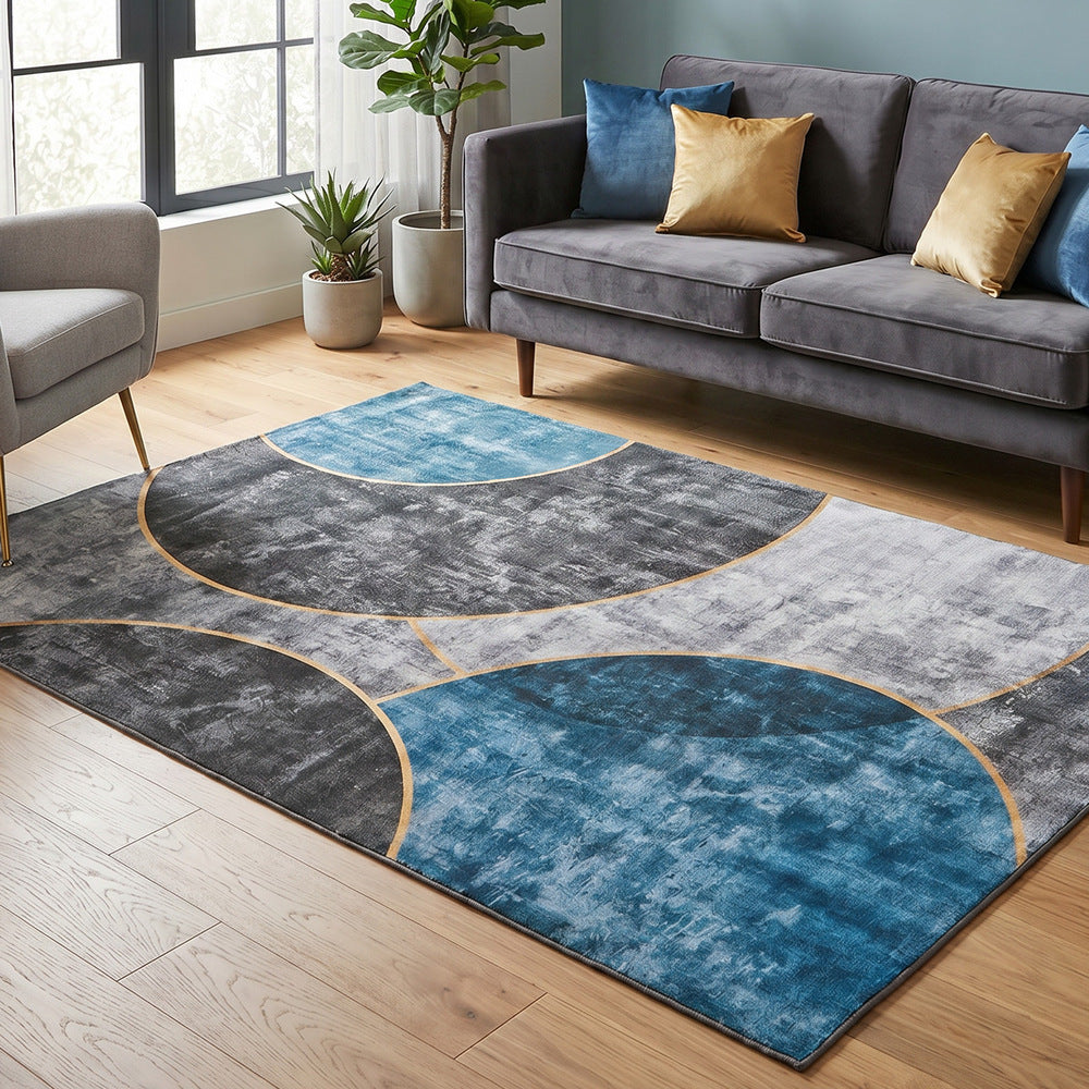 Oikiture Geometric Rug Washable Low Pile Carpet 160X230cm
