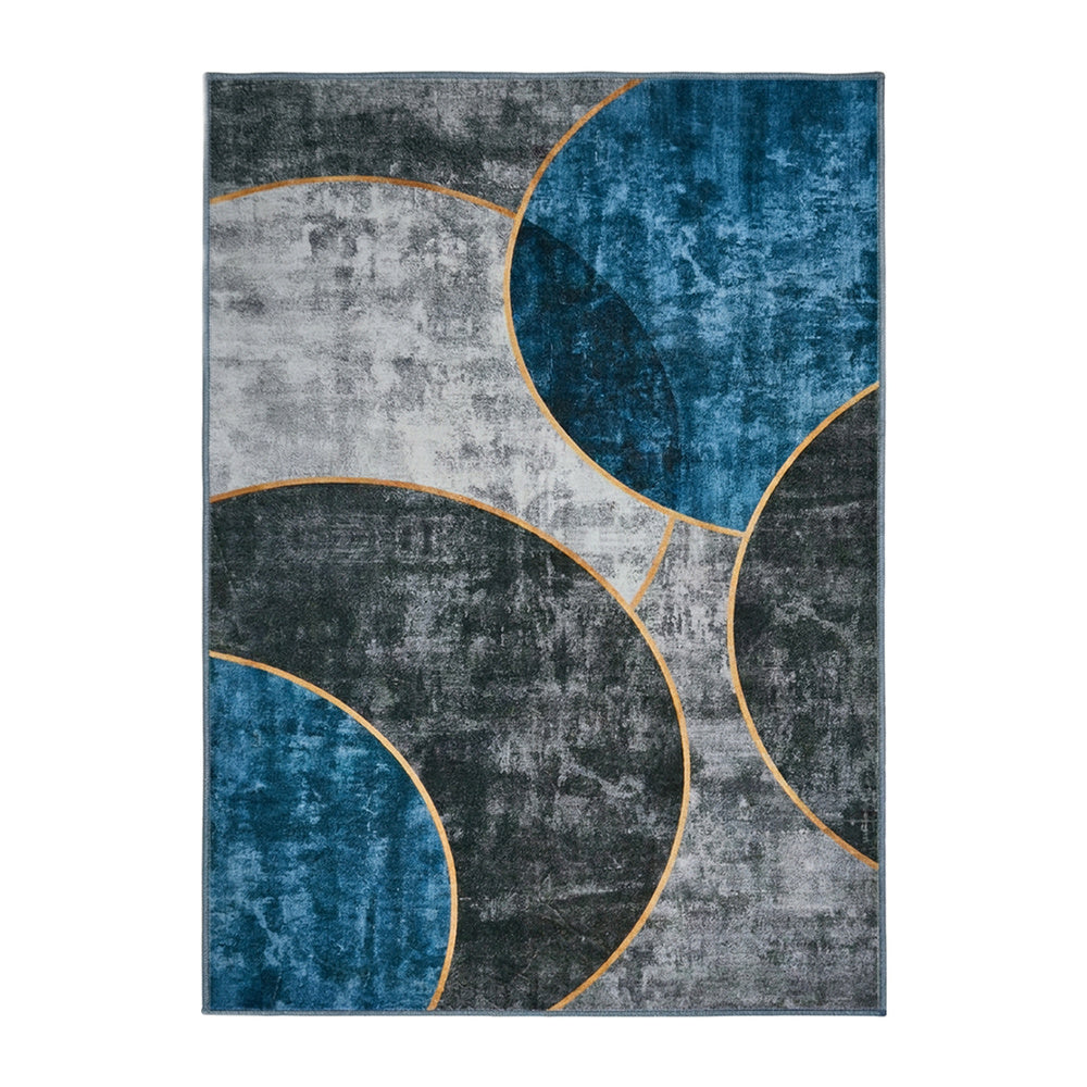 Oikiture Geometric Rug Washable Low Pile Carpet 160X230cm