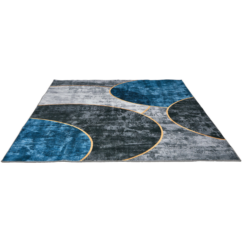Oikiture Geometric Rug Washable Low Pile Carpet 160X230cm
