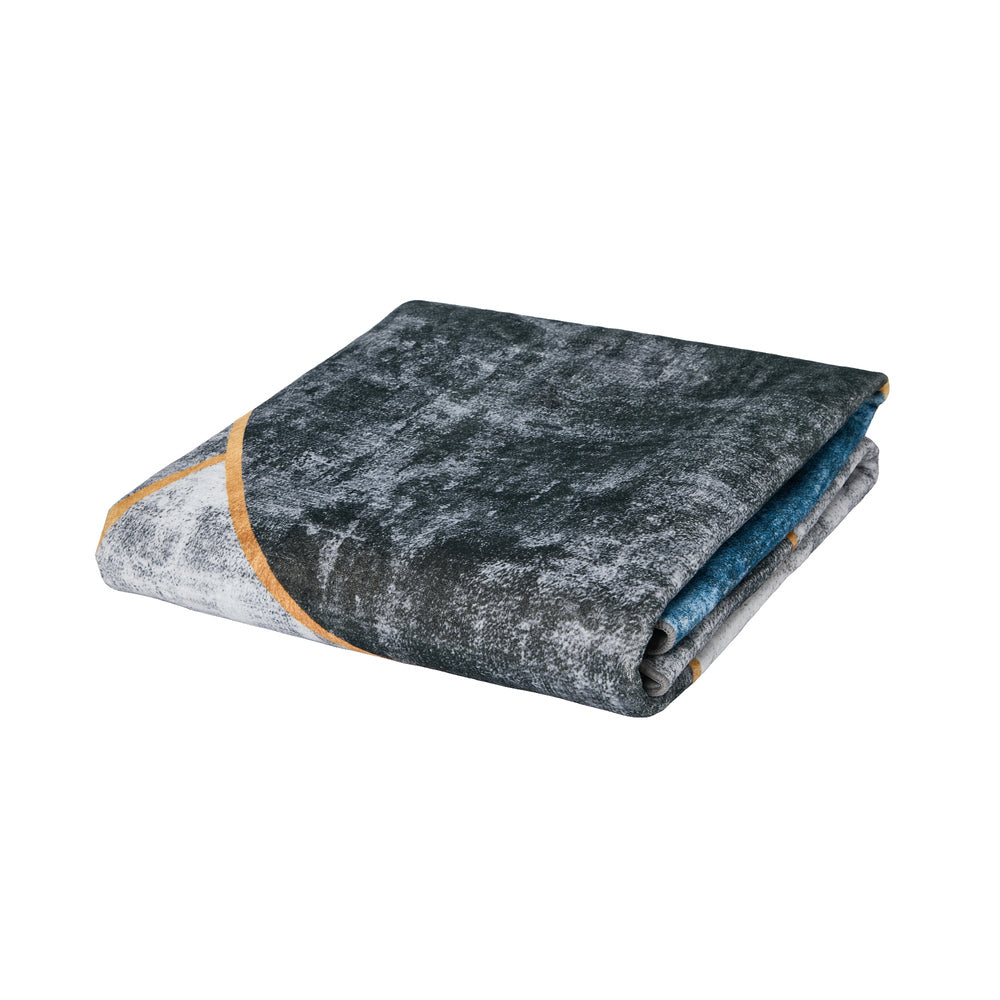 Oikiture Geometric Rug Washable Low Pile Carpet 240X340cm