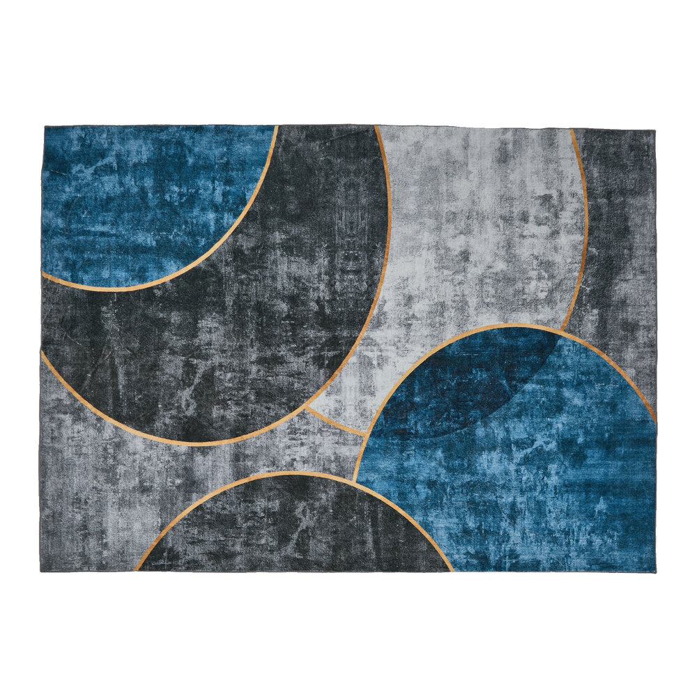 Oikiture Geometric Rug Washable Low Pile Carpet 280X380cm