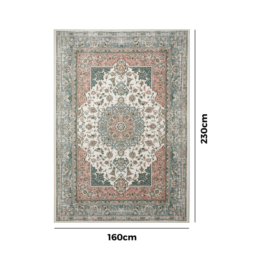Oikiture Vintage Persian Rug Washable Soft Carpet 160X230cm