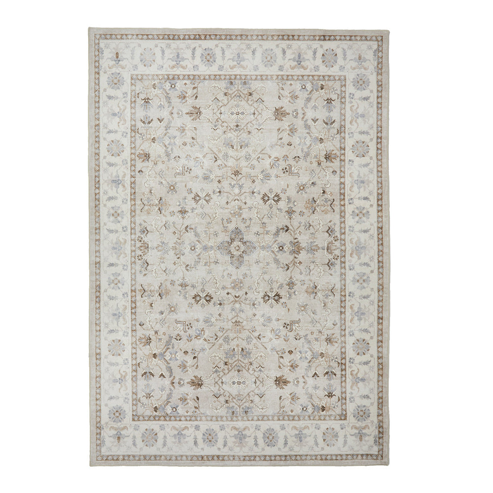 Oikiture Vintage Oriental Floral Rug Washable Carpet 200X290cm