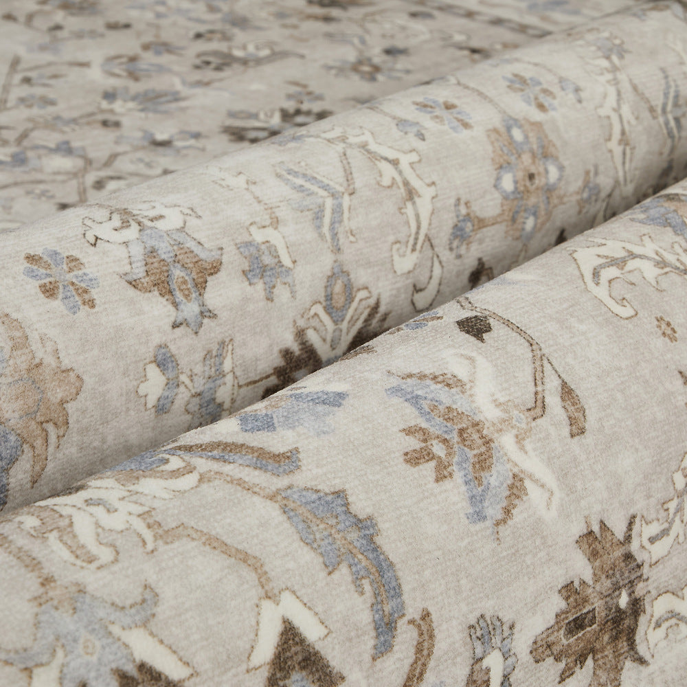Oikiture Vintage Oriental Floral Rug Washable Carpet 200X290cm