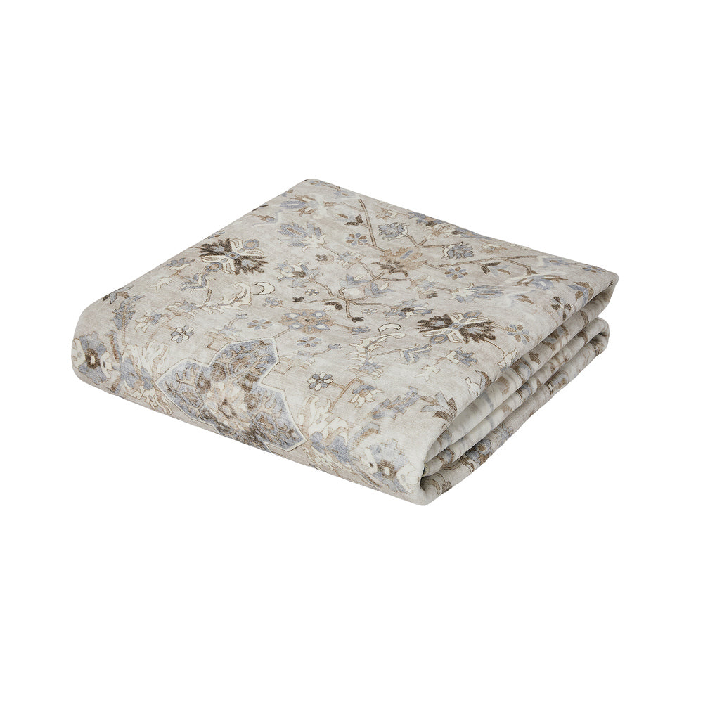 Oikiture Vintage Oriental Floral Rug Washable Carpet 200X290cm