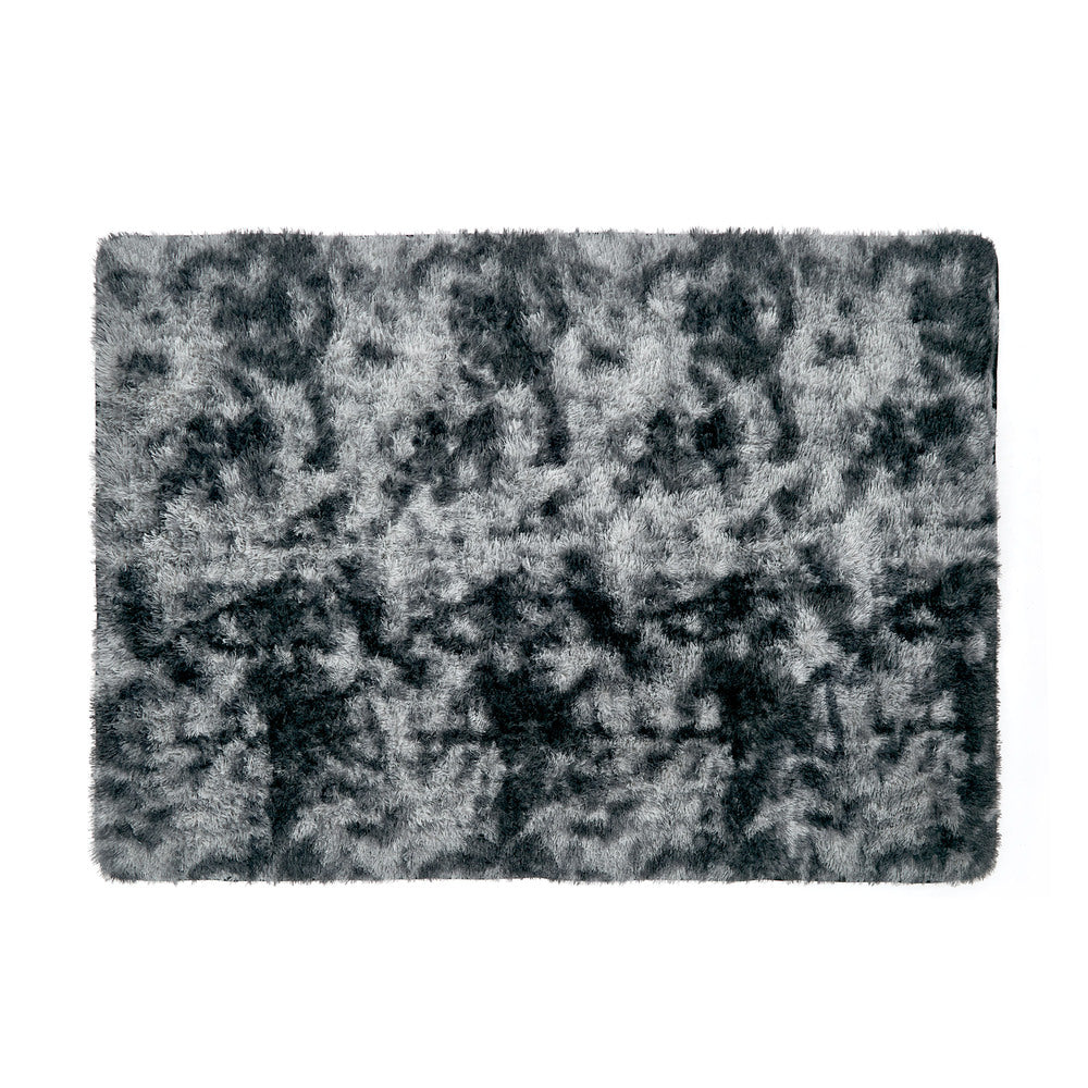 Oikiture Grey Gradient Shaggy Rug Anti Slip Carpet 160x230cm