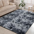 Oikiture Grey Gradient Shaggy Rug Anti Slip Carpet 160x230cm