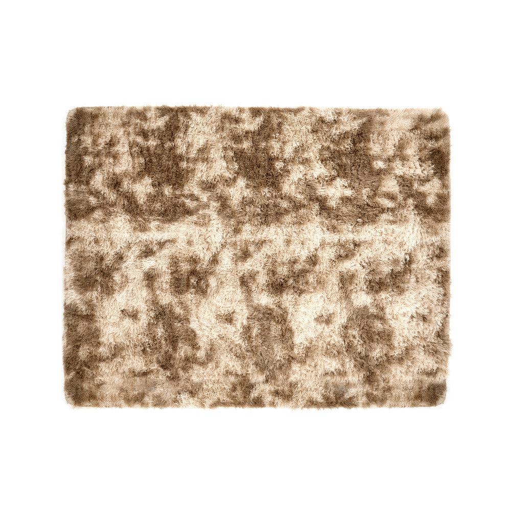 Oikiture Taupe Gradient Shaggy Rug Anti Slip Carpet 160x230cm