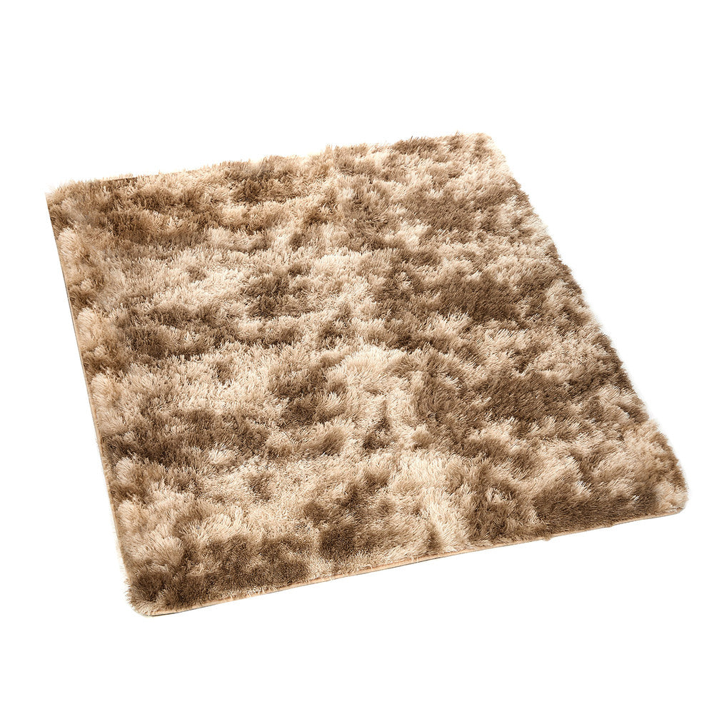 Oikiture Taupe Gradient Shaggy Rug Anti Slip Carpet 160x230cm