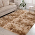 Oikiture Taupe Gradient Shaggy Rug Anti Slip Carpet 160x230cm