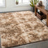 Oikiture Taupe Gradient Shaggy Rug Anti Slip Carpet 200X290cm
