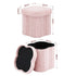 Storage Ottoman Foot Stool Foldable Pink