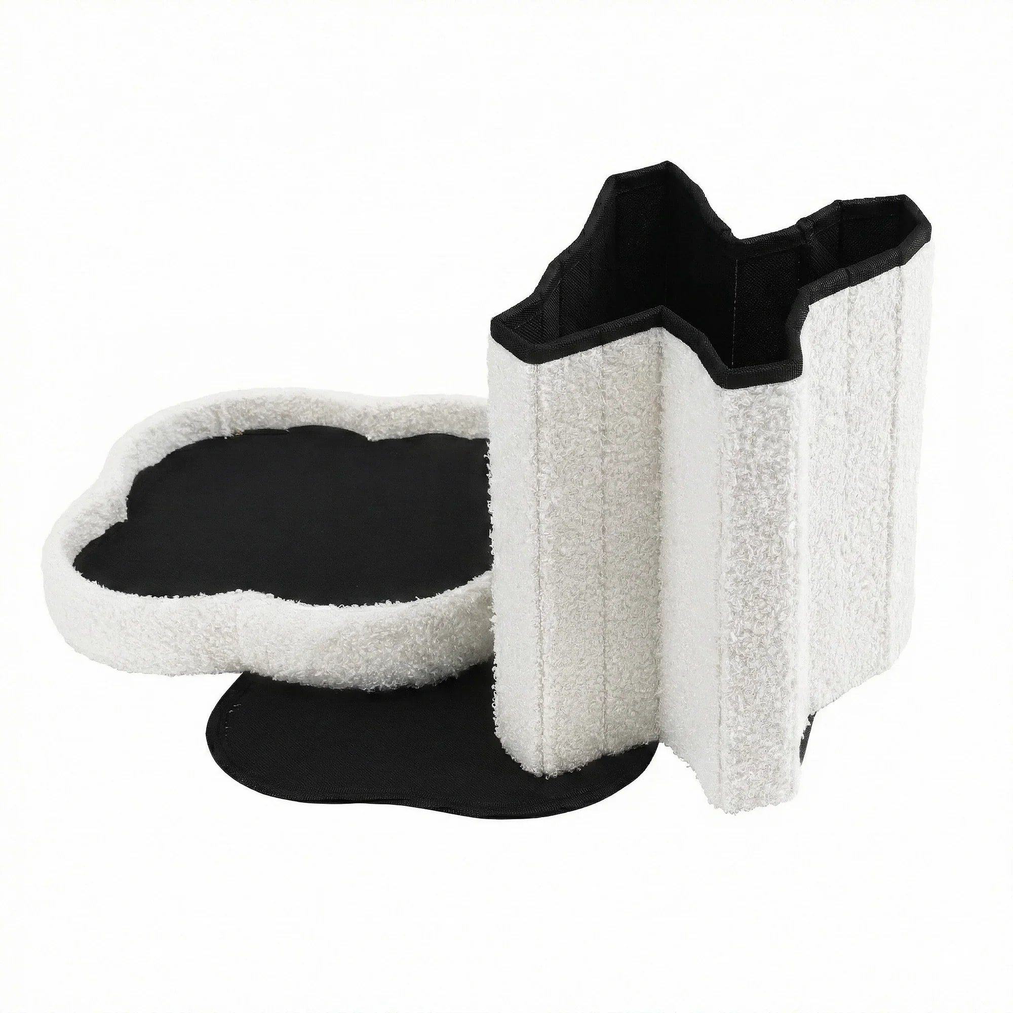 Storage Ottoman Foot Stool Foldable White
